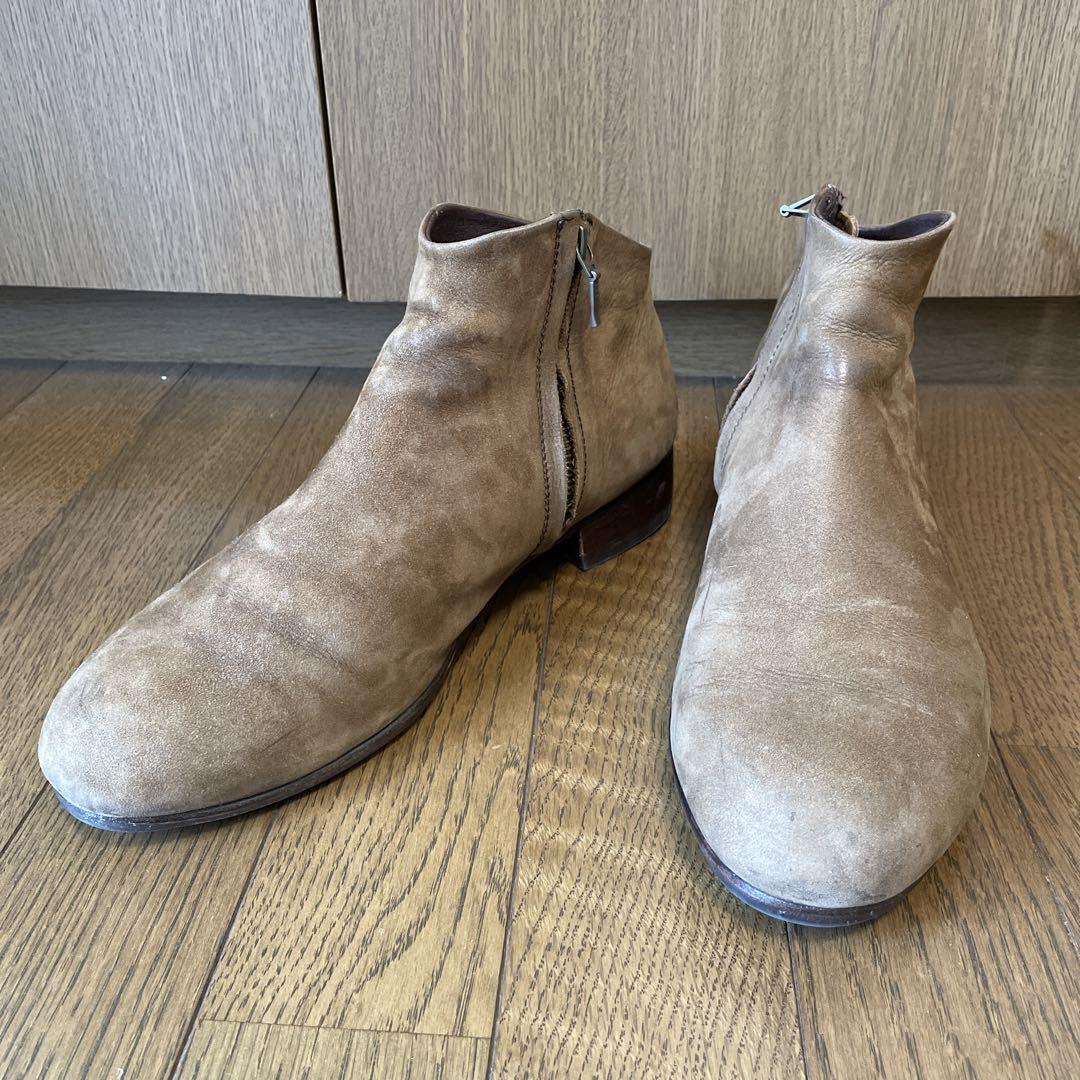 NUBUCK SIDE ZIP SHORT BOOTS NUBUCK SIDE ZIP SHORT BOOTS