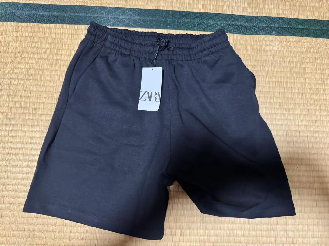ZARA インターロック構造バミューダパンツ ブラック M (JP 31