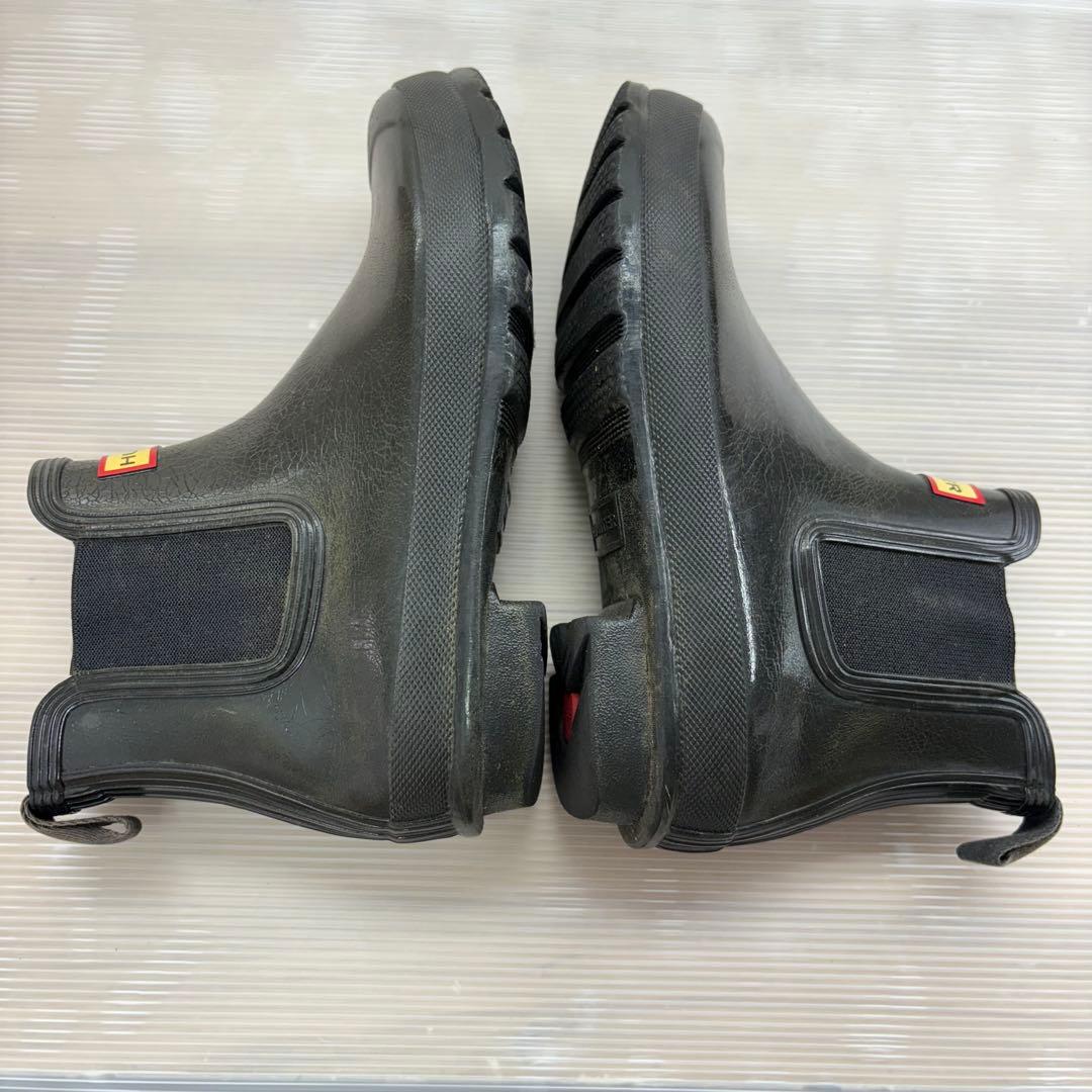 $ HUNTER ブラック ショートブーツ 箱付き $ HUNTER ブラック ショートブーツ 箱付き