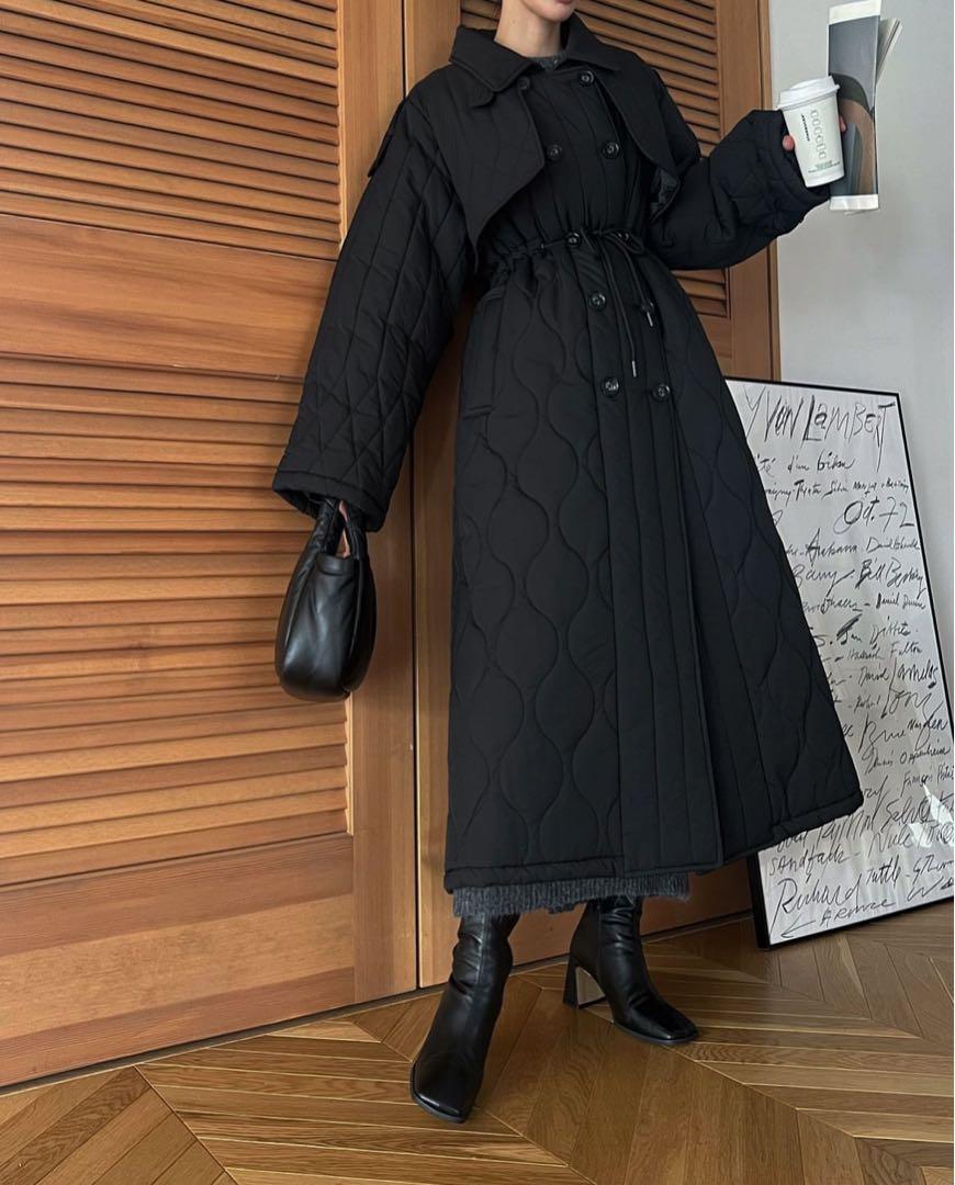 ジャケット・アウター traverse quilting trench detail coat