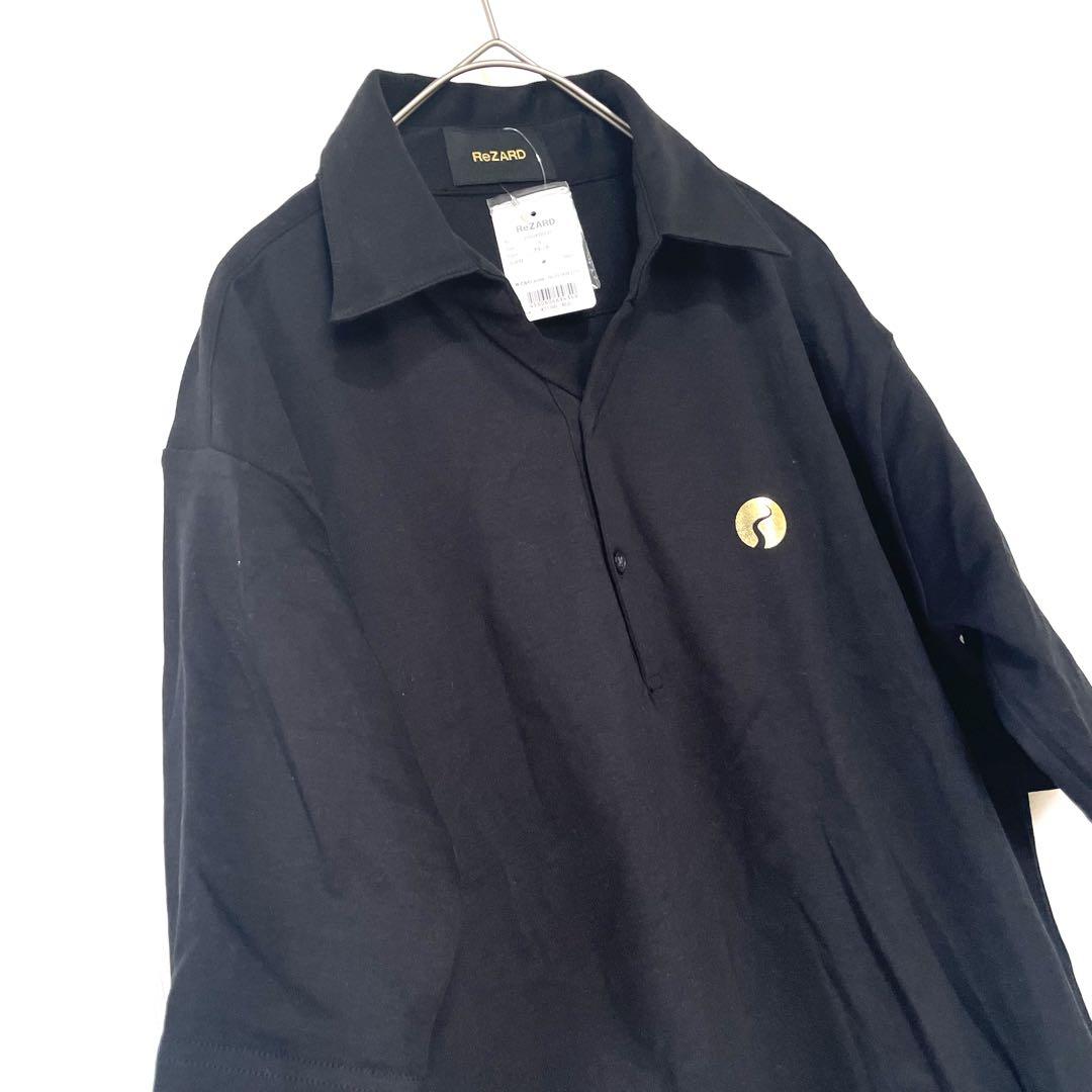《 リザード 》《 新品 》ロゴ入りＴシャツ　黒 ポロシャツ　ヒカルブランド S