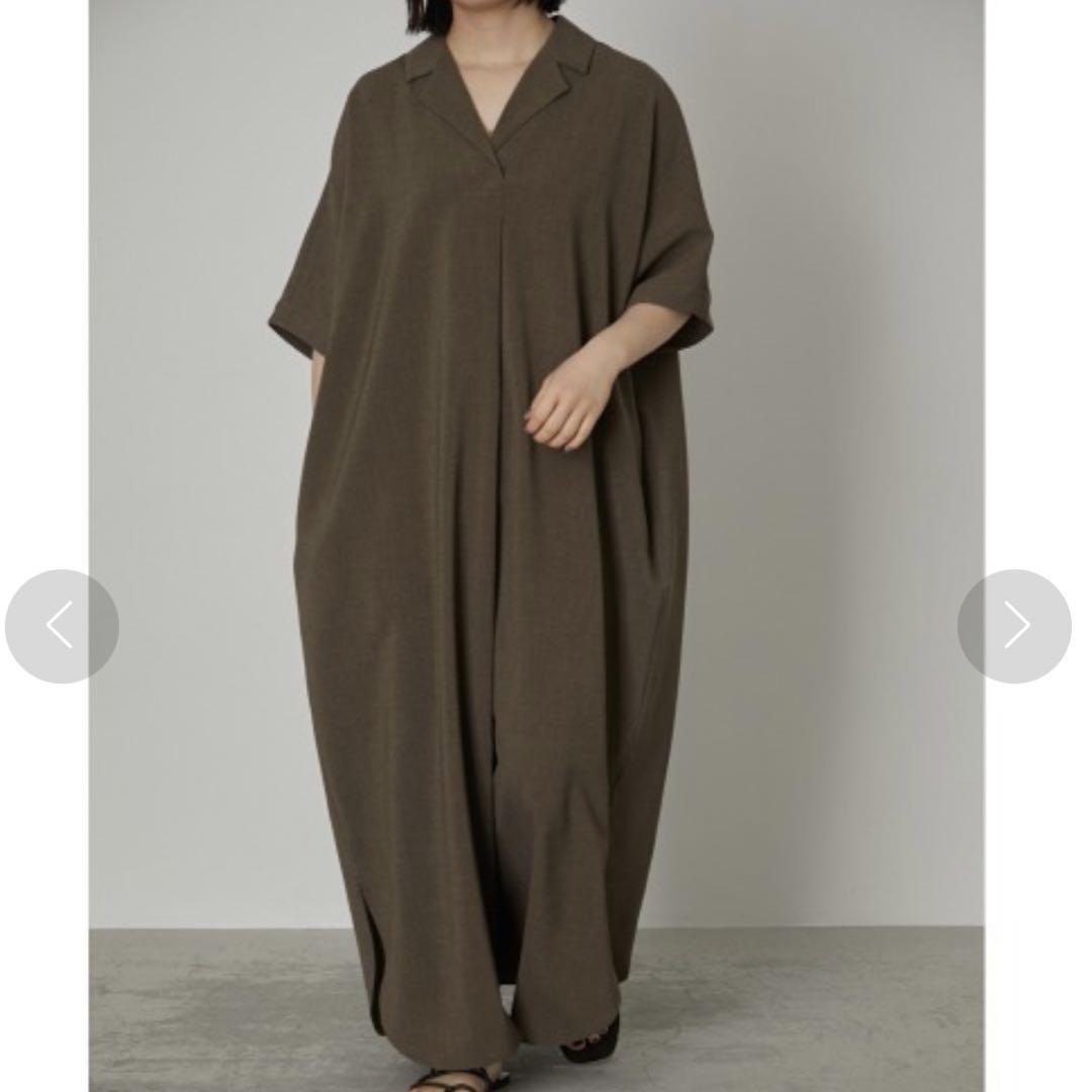 ⭐︎RIM.ARK⭐︎Wide maxi relax OP⭐︎ロングワンピ☆ブラウン⭐︎ 11,250円