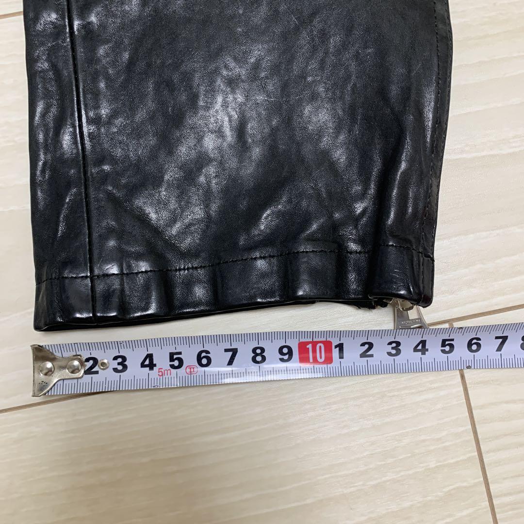 バックラッシュ　フレンチショルダーレザーパンツ