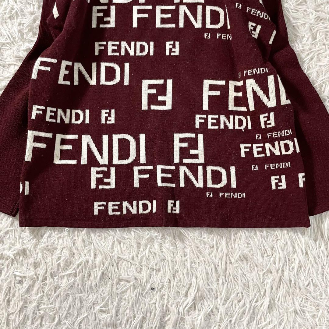 入手困難✨ フェンディ 総柄ロゴ 長袖ニット ウール レディース