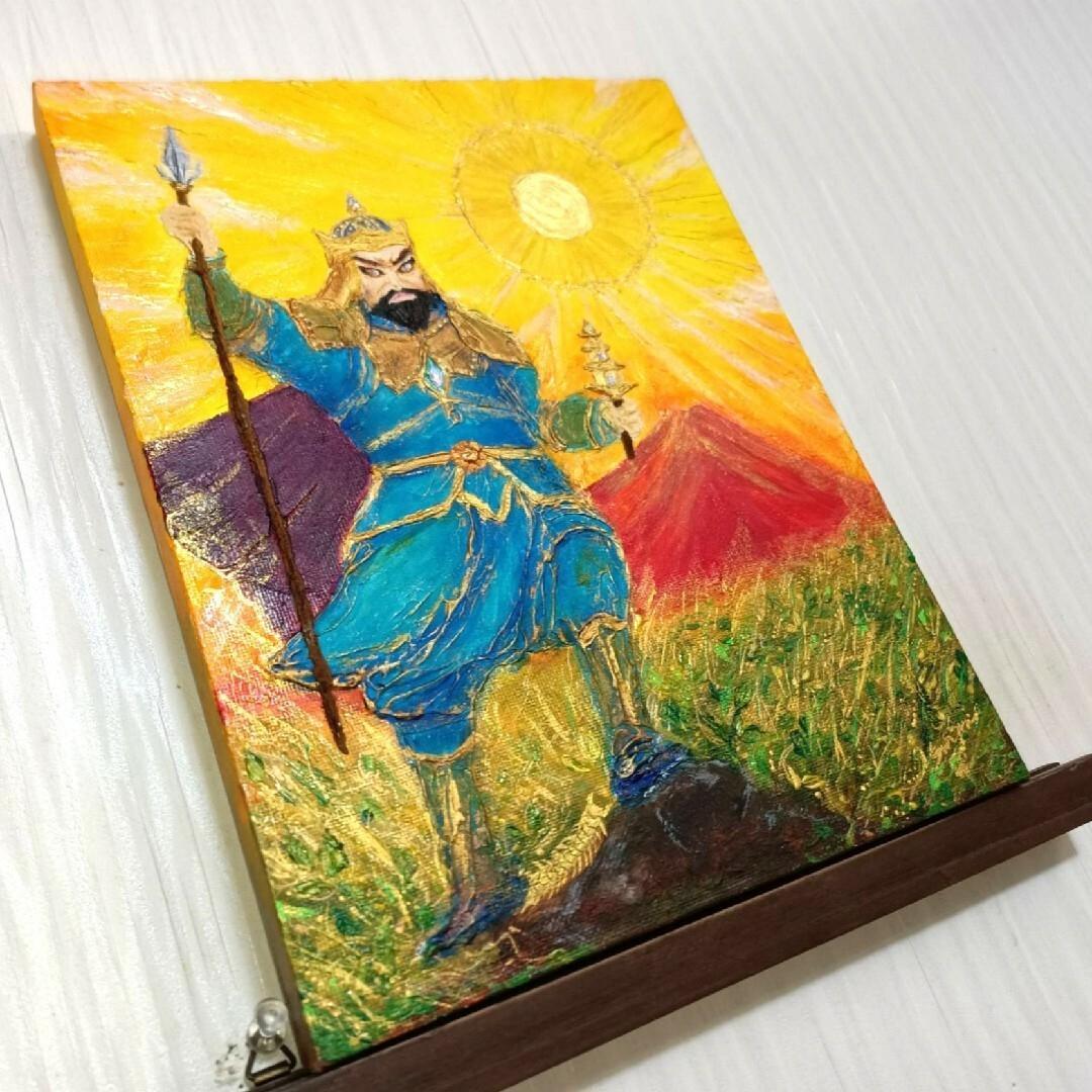風水開運神仏絵画＊勝利と豊かさの毘沙門天「陽光の守護神」／金運・勝利・退魔を司る