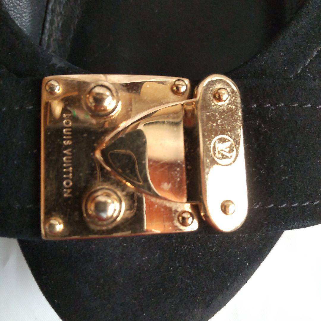 ルイヴィトン フラットパンプス バレエシューズ ゴールド金具 スエード