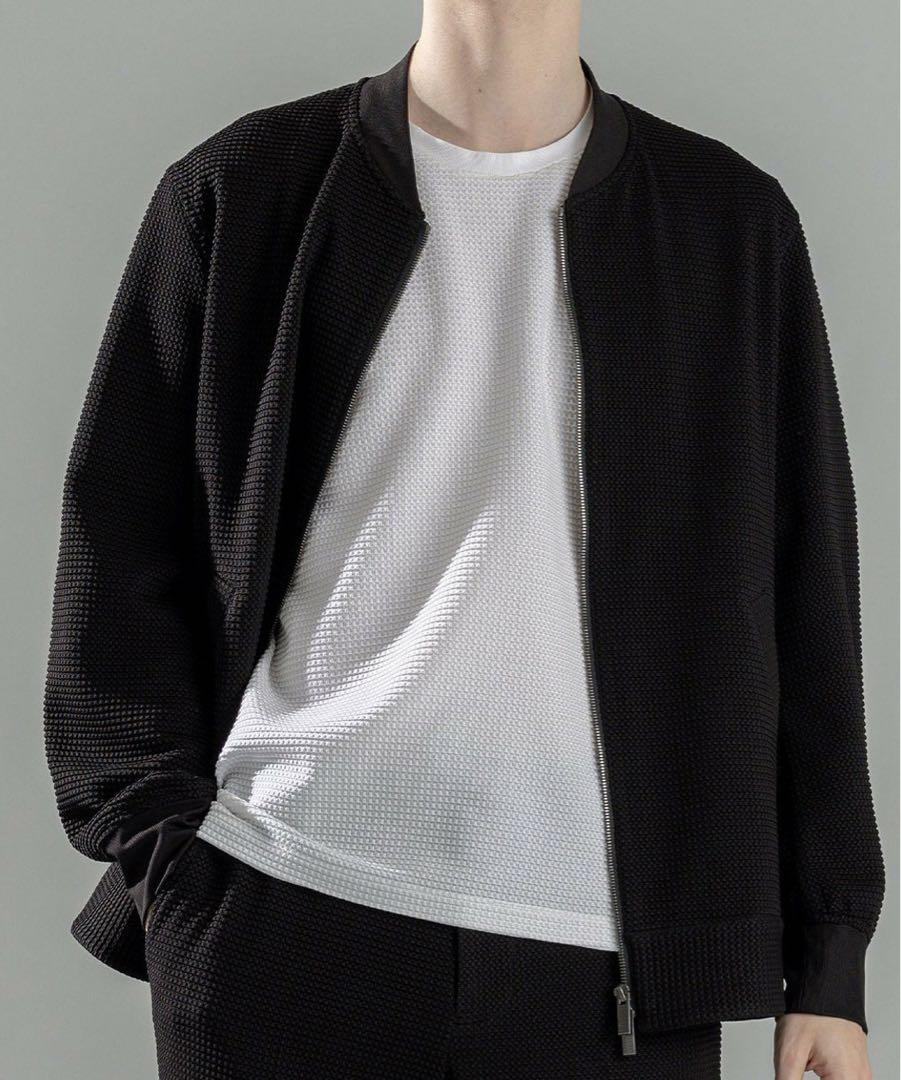 美品 JOSEPH HOMME ライトタックジャージー ジップ ブルゾン 48