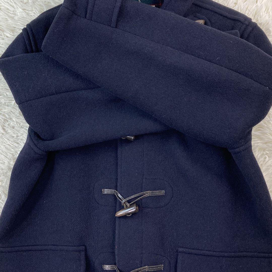 【専用　英国製】グローバーオール クラシック ダッフルコート チェック 紺 XL