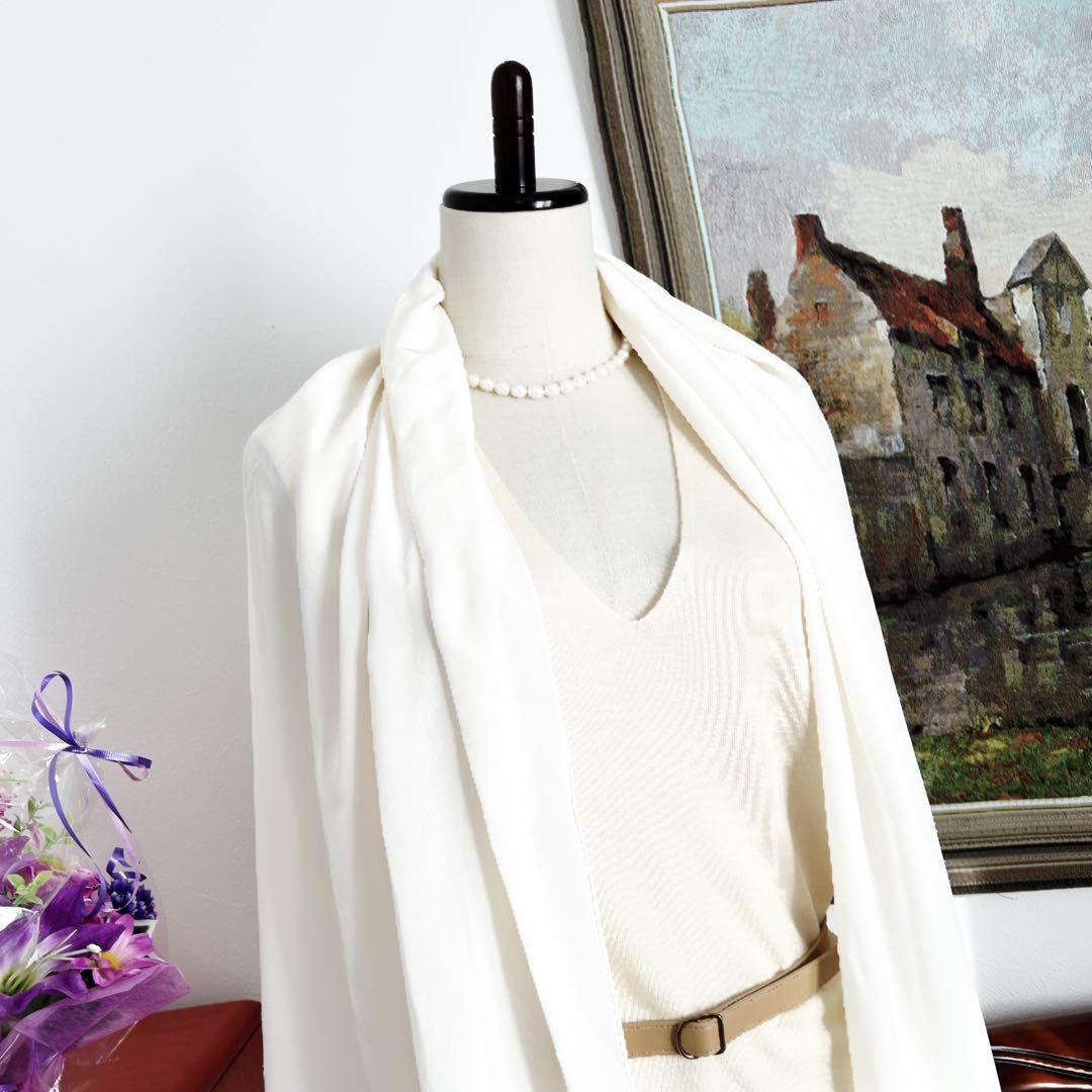 未使用 HERMESエルメス カシミヤシルク ベルト ストール装飾 本革 ニット 未使用 HERMESエルメス カシミヤシルク ベルト ストール装飾 本革 ニット