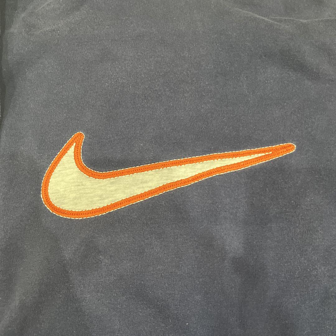 Nike ネイビー グレー スウェットパーカー 古着