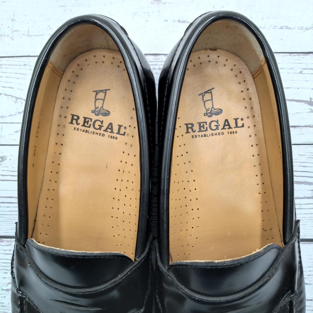 REGAL　リーガル　25　コインローファー　JV86　レザー　黒　通学 REGAL リーガル 25 コインローファー JV86 レザー 黒 通学