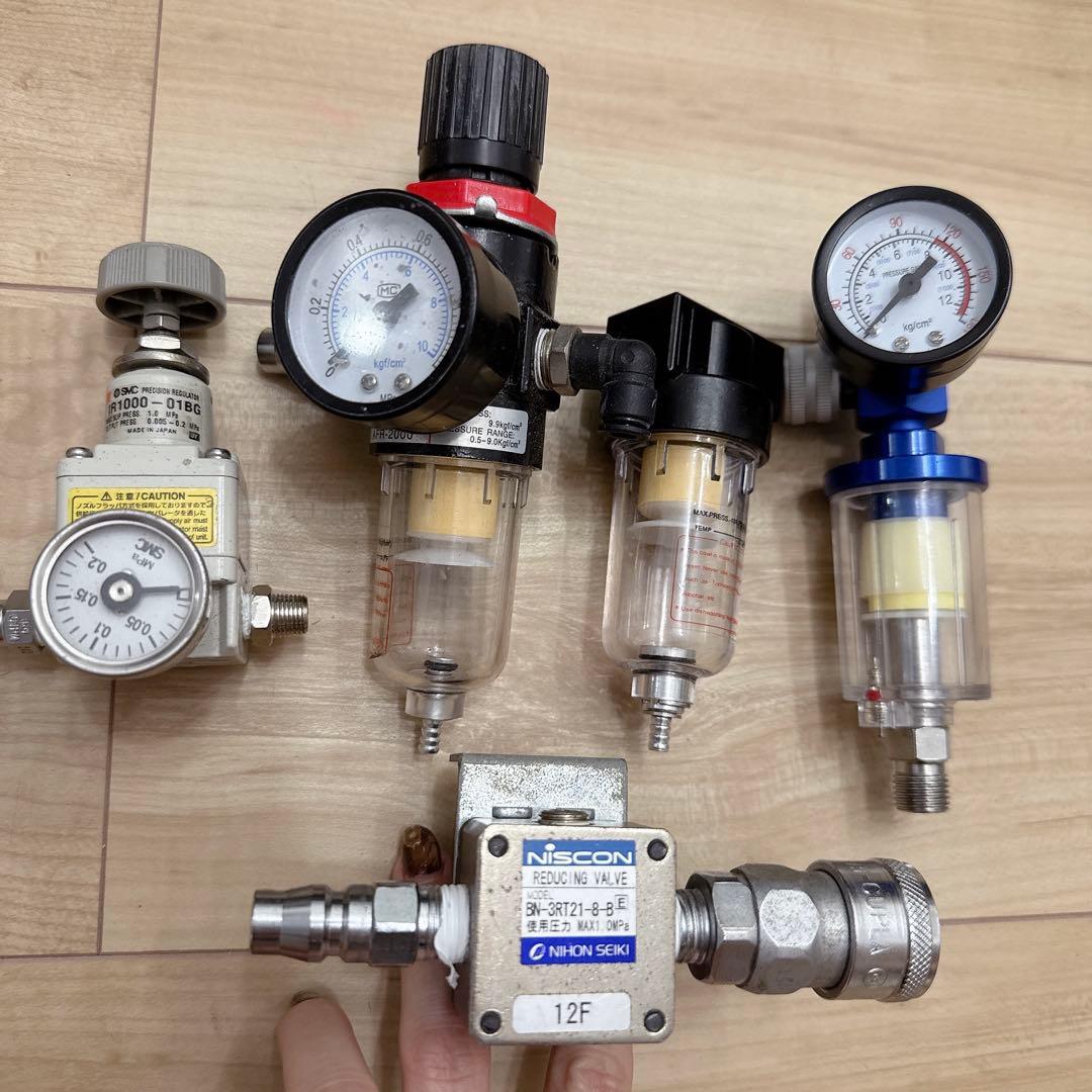 エアーフィルターレギュレーター/SMC製 圧力調整/フィルタ/ 5点