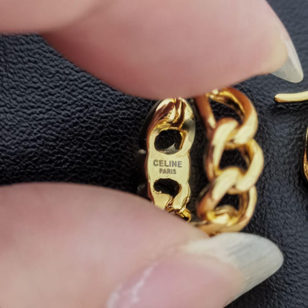 美品！CELINE トリオンフ スモール グルメット フープ ピアス