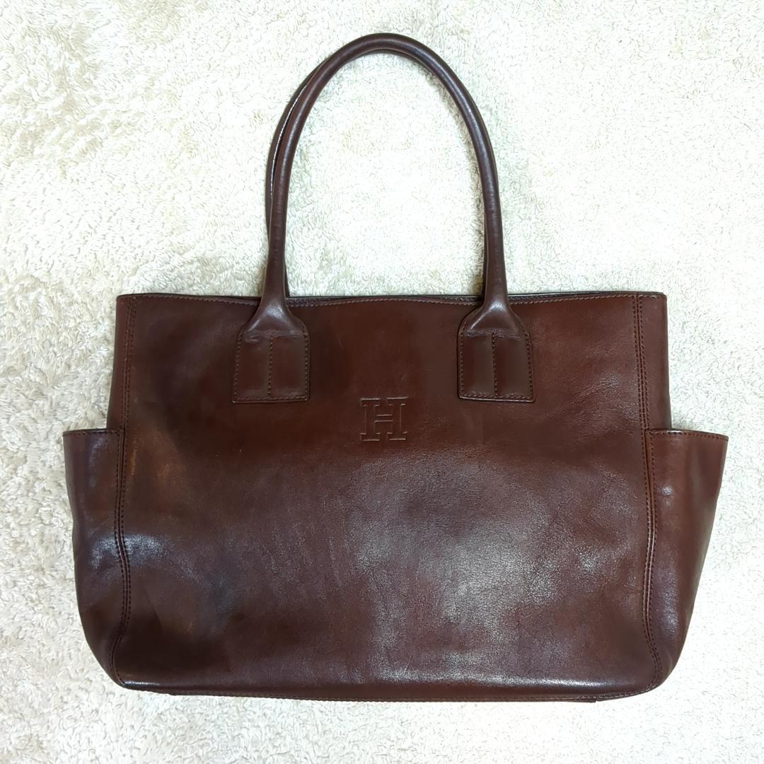 HIROFU ヒロフ トートバッグ A4収納 肩掛け可 ブラウン レザー HIROFU ヒロフ トートバッグ A4収納 肩掛け可 ブラウン レザー