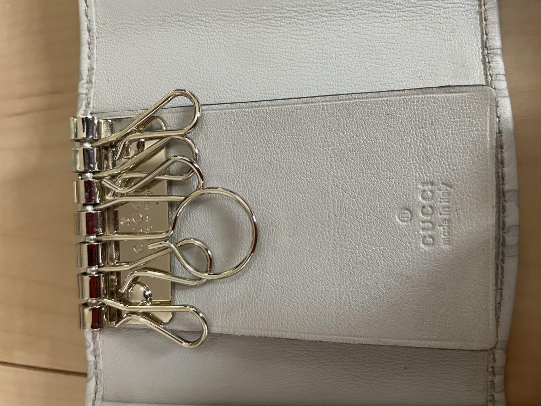 GUCCI ホワイトレザーキーケース GUCCI ホワイトレザー キーケース - メルカリ