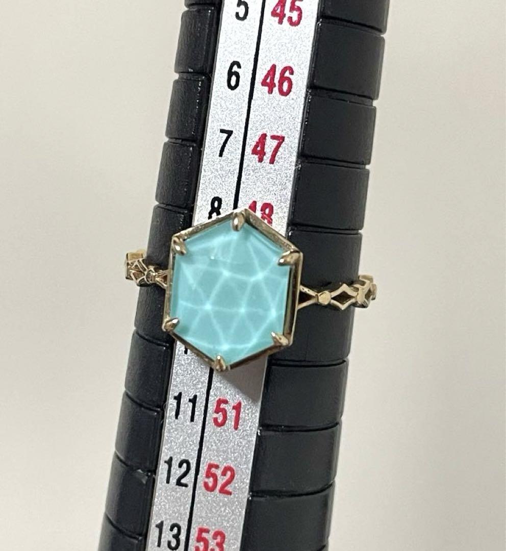 ノジェス★K10★ターコイズ・クォーツ張り★リング