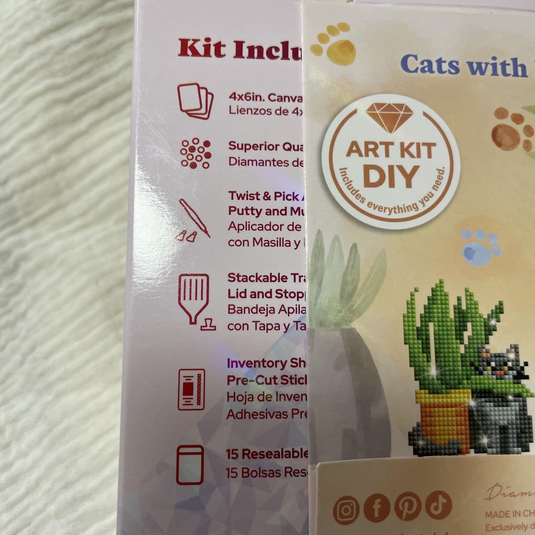 【18％OFF】 ダイヤモンドアートクラブ アートキット Plants with Cats その他