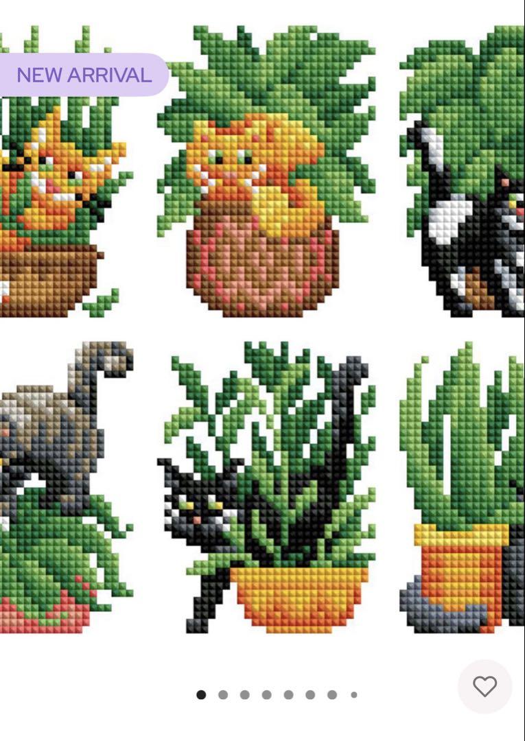 ダイヤモンドアートクラブ Cats with Plants アートキット