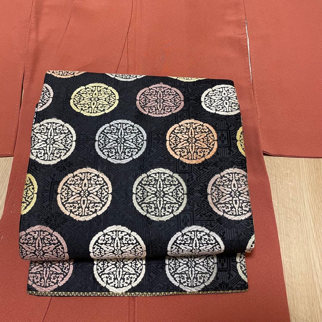 色無地 九寸名古屋帯 2点セット 作家もの 一つ紋目立った傷や汚れなし