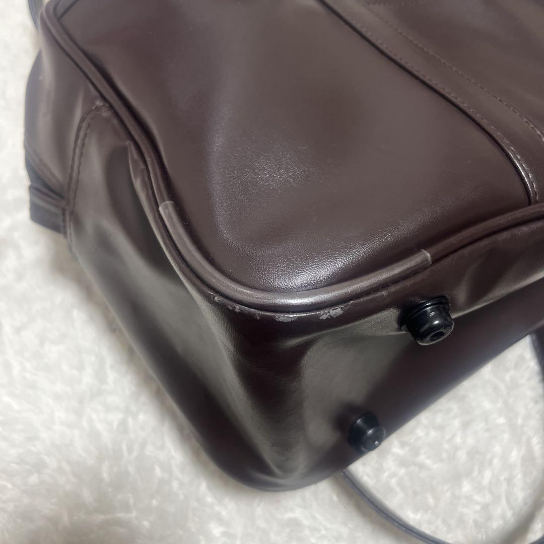 チョコレート色 イーストボーイスクールバッグ赤