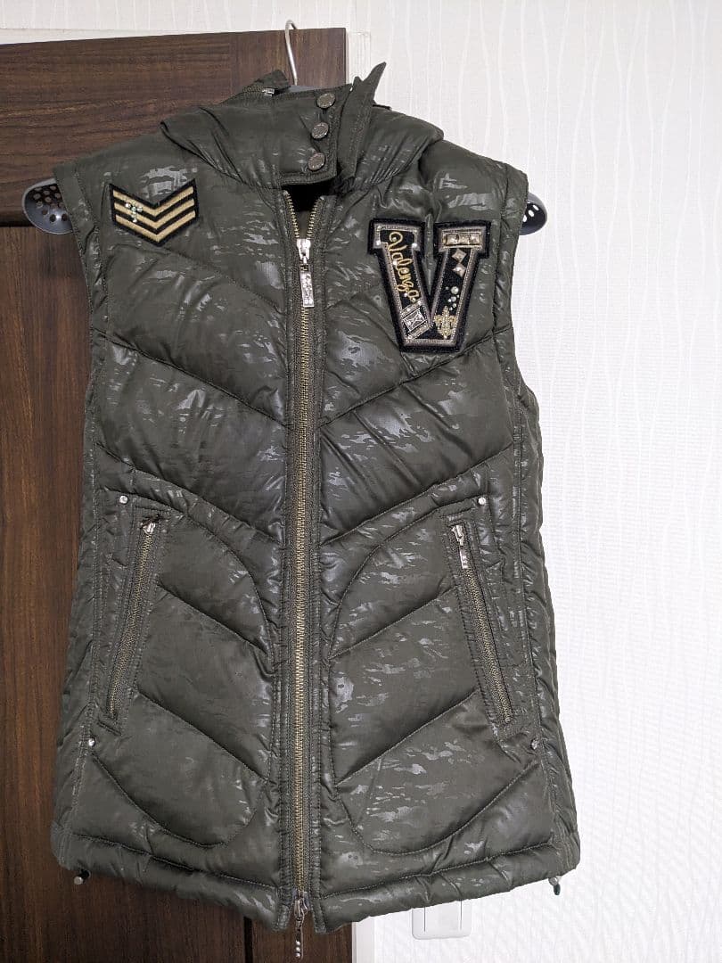 VALENZA ダウンベスト ダークグリーンカモM VALENZA