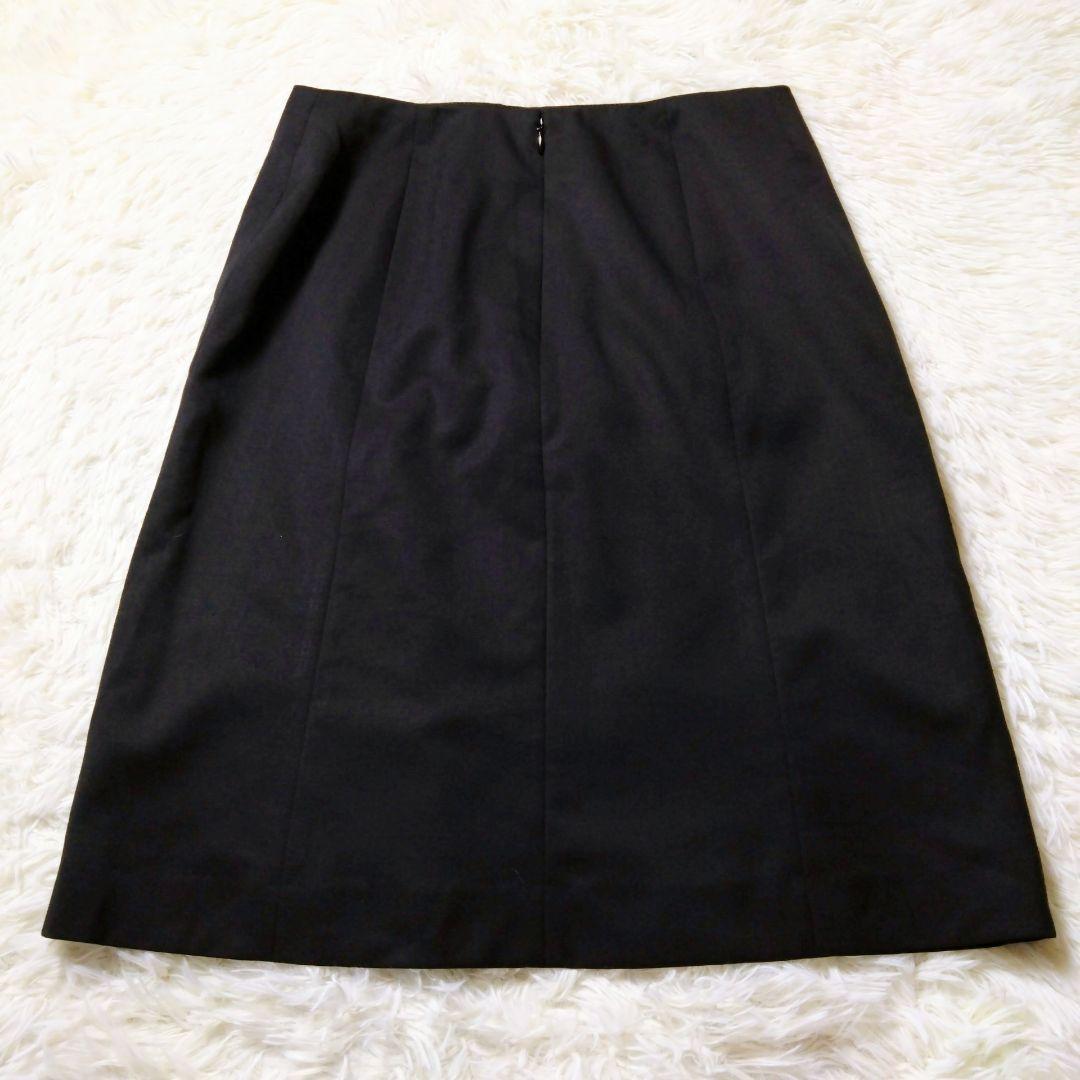 美品 AOKI スーツ 3ピース M-L-L ブラック 無地 社会人 就活 通年