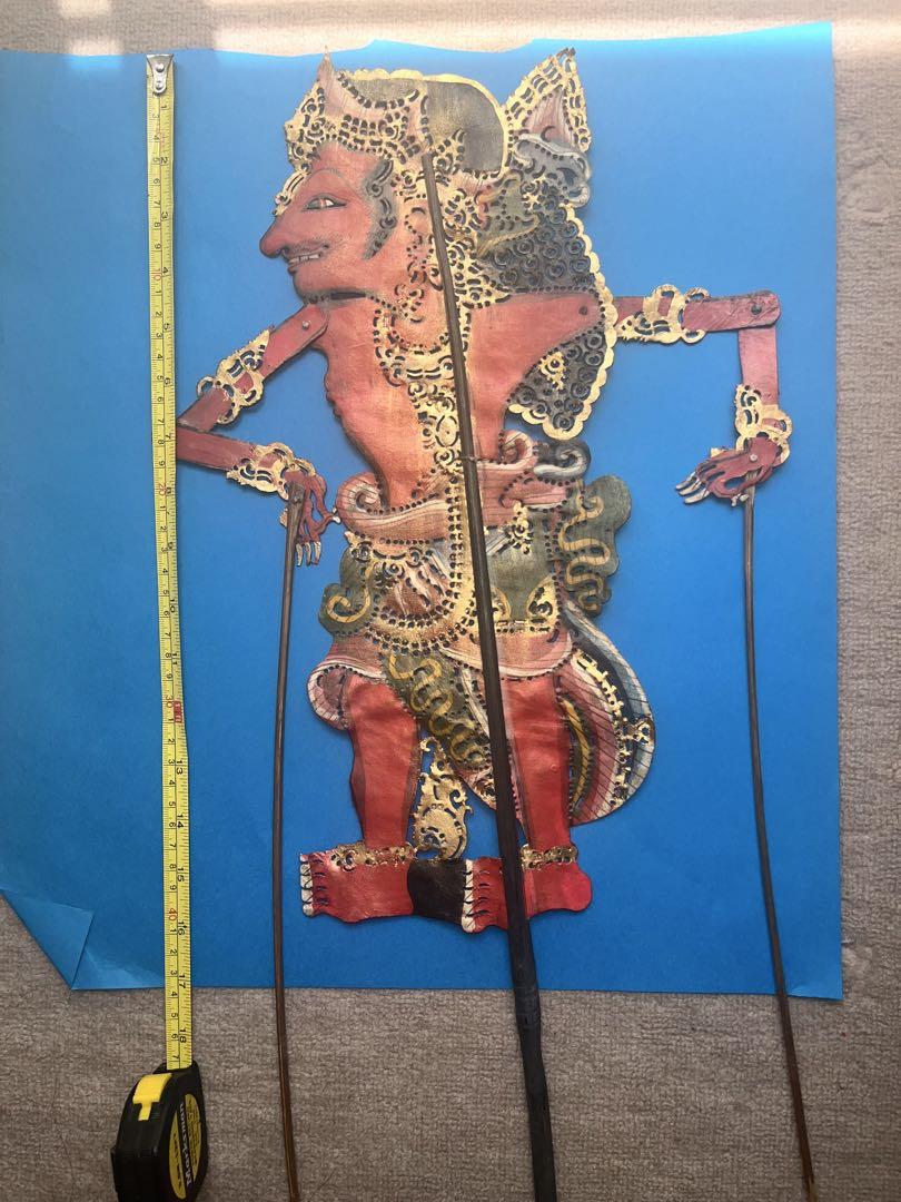 【アジアン雑貨】バリ島で購入！大型ワヤンクリット影絵人形（操り棒付き新品