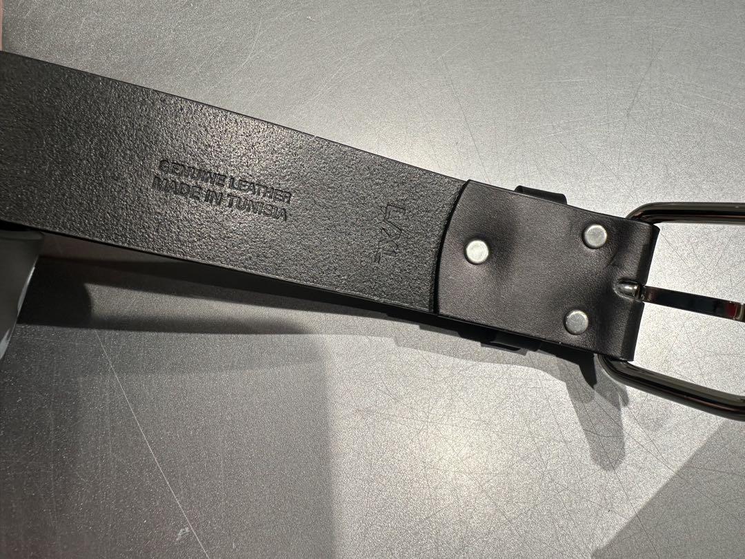 小物 22SS Supreme Repeat Leather Belt Black