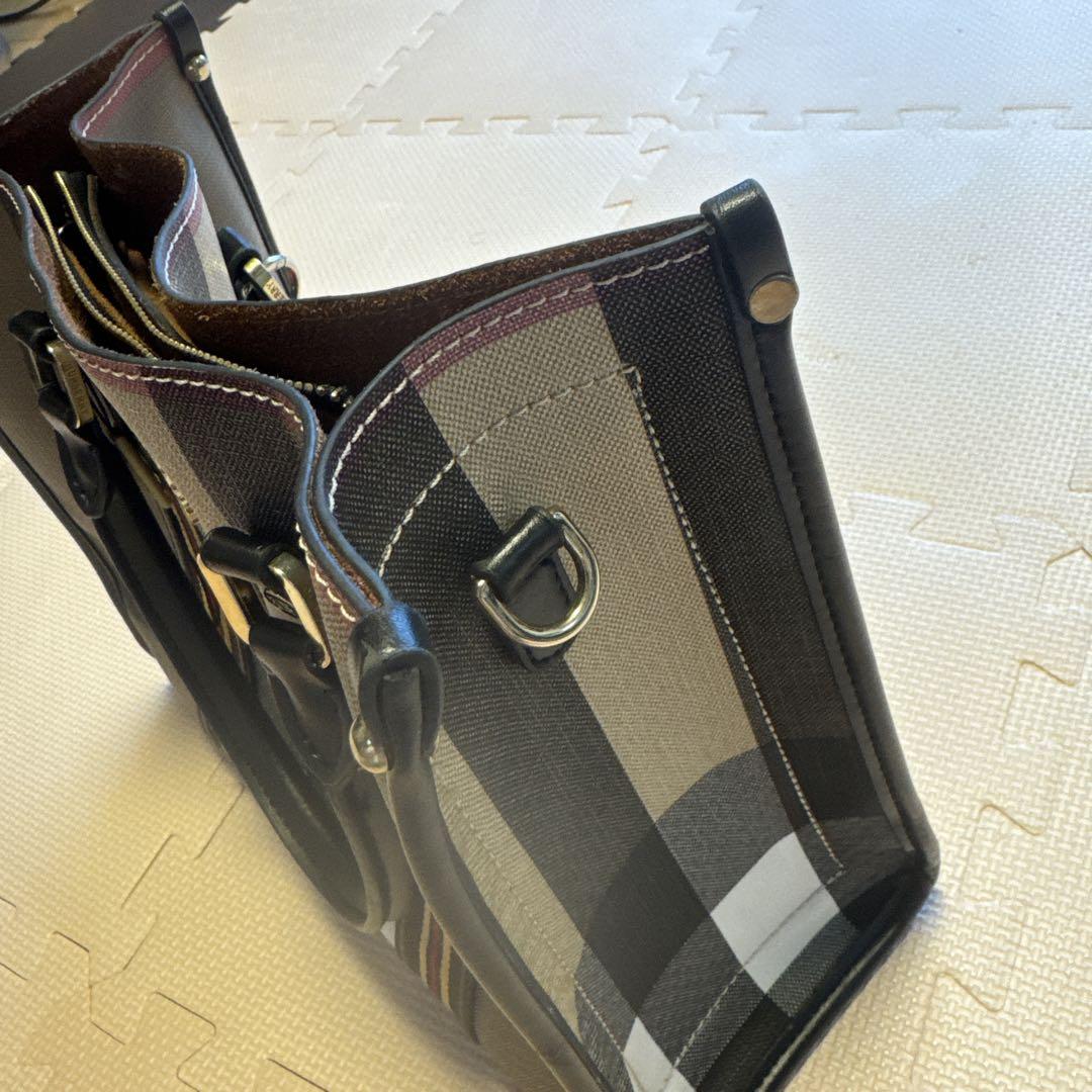 BURBERRY チェック柄トートバッグ