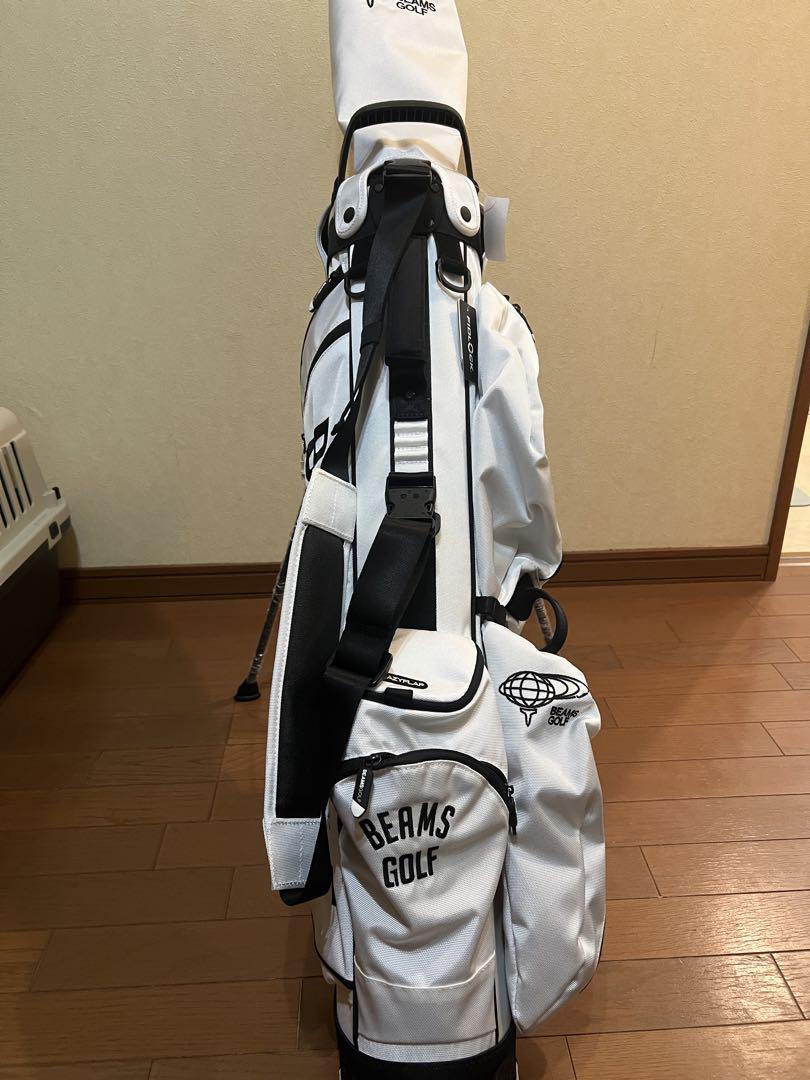 BEAMS GOLF キャディバッグ ホワイト