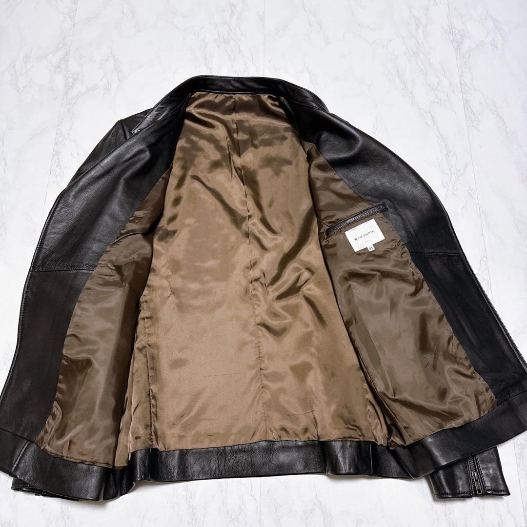 極美品 タケオキクチ ラムレザー ライダースジャケット 羊革 XL 黒 極美品 タケオキクチ ラムレザー ライダースジャケット 羊革 XL 黒