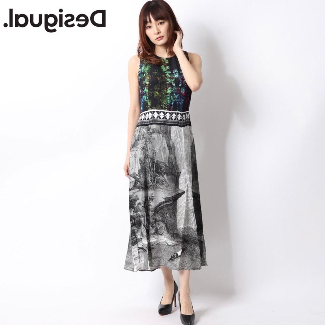 【美品】Desigual デシグアル ワンピースノースリーブ 36