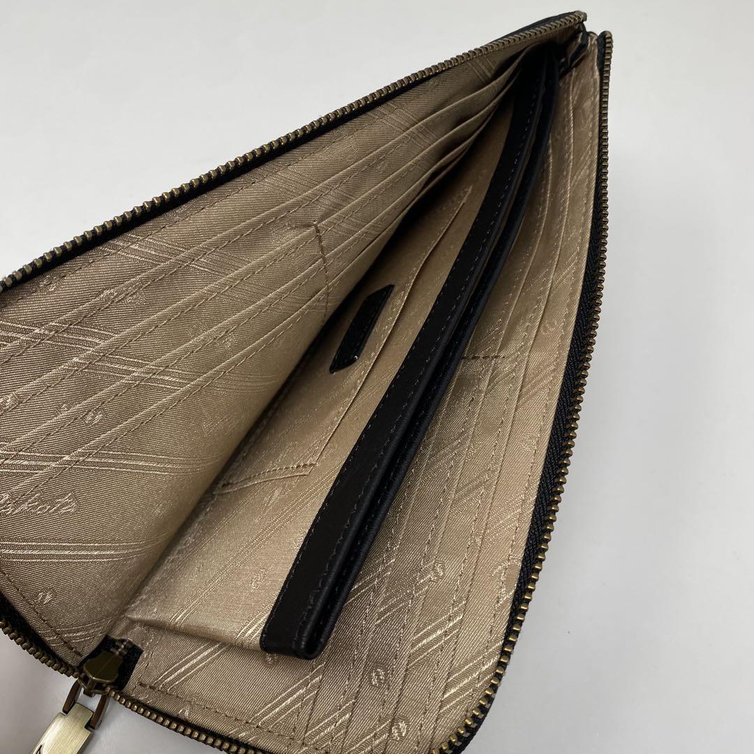 未使用 Dakota ダコタ 長財布 ラルゴ ブラック ジップ 黒 財布