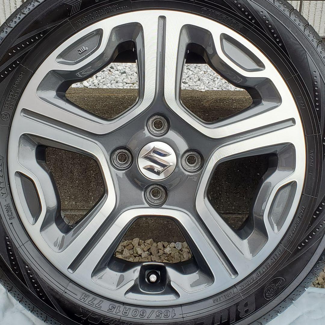 専用②❗送料込み❗美品バリ山❗ハスラー純正アルミホイール❗165/60R15❗