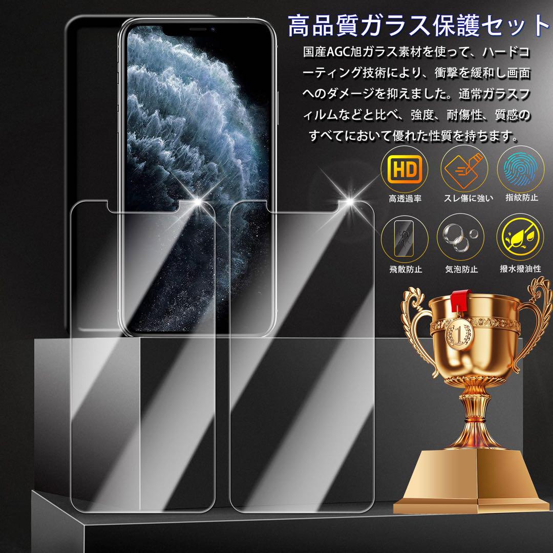 iphone xs ガラス保護フィルム【2 枚セット】 ガイド枠付き iphone xs ガラス保護フィルム【2 枚セット】 ガイド枠付き