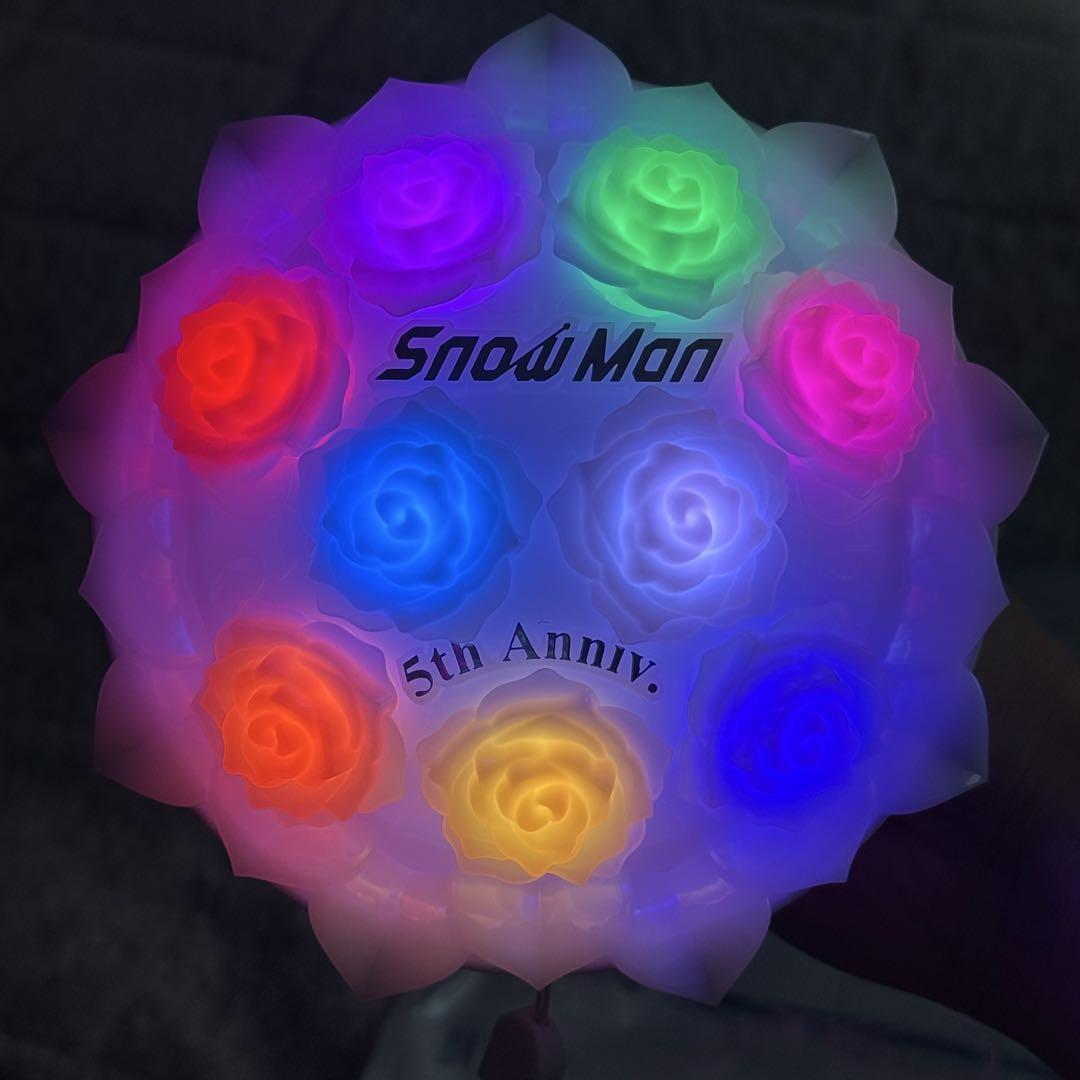 Snow Man ペンライト 白いバラデザイン - メルカリ