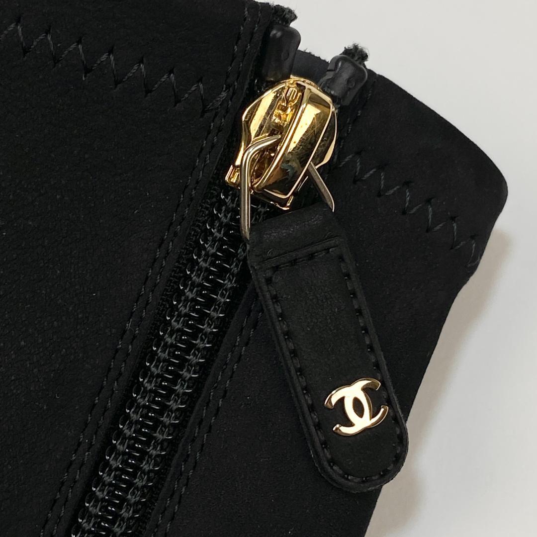 極美品 CHANEL 22AW ストレッチ スエード ロングブーツ G39161