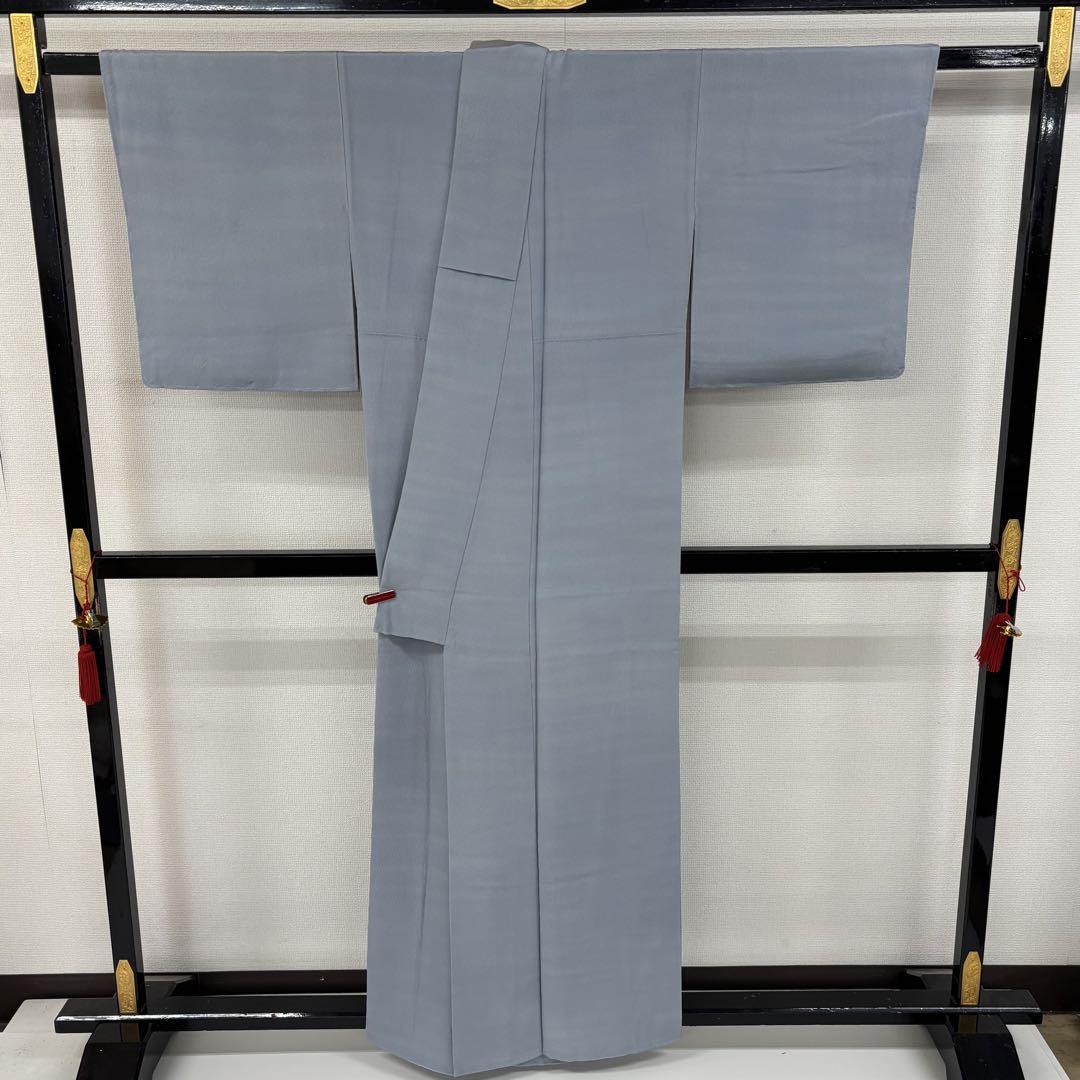 縮緬 ぼかし染め 一つ紋 色味の良い 色無地 正絹 AK-7000