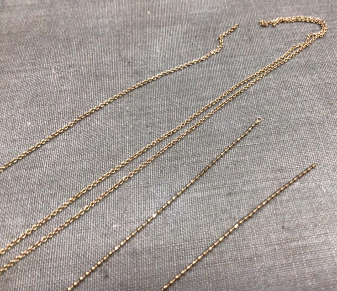 ネックレスチェーンパーツ10金刻印有り