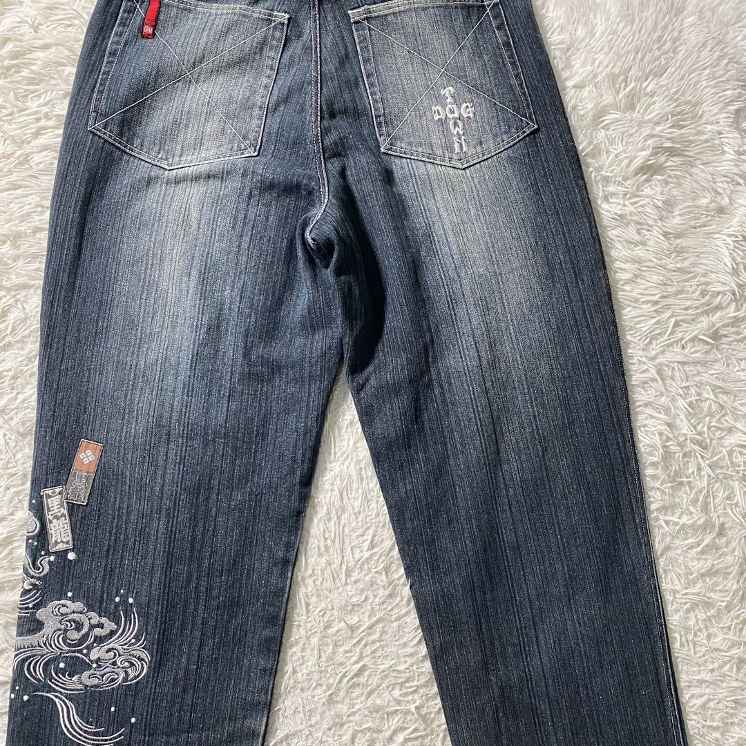 良品】ドッグタウン デニムパンツ 黒龍 ブラックドラゴン 鯉 和