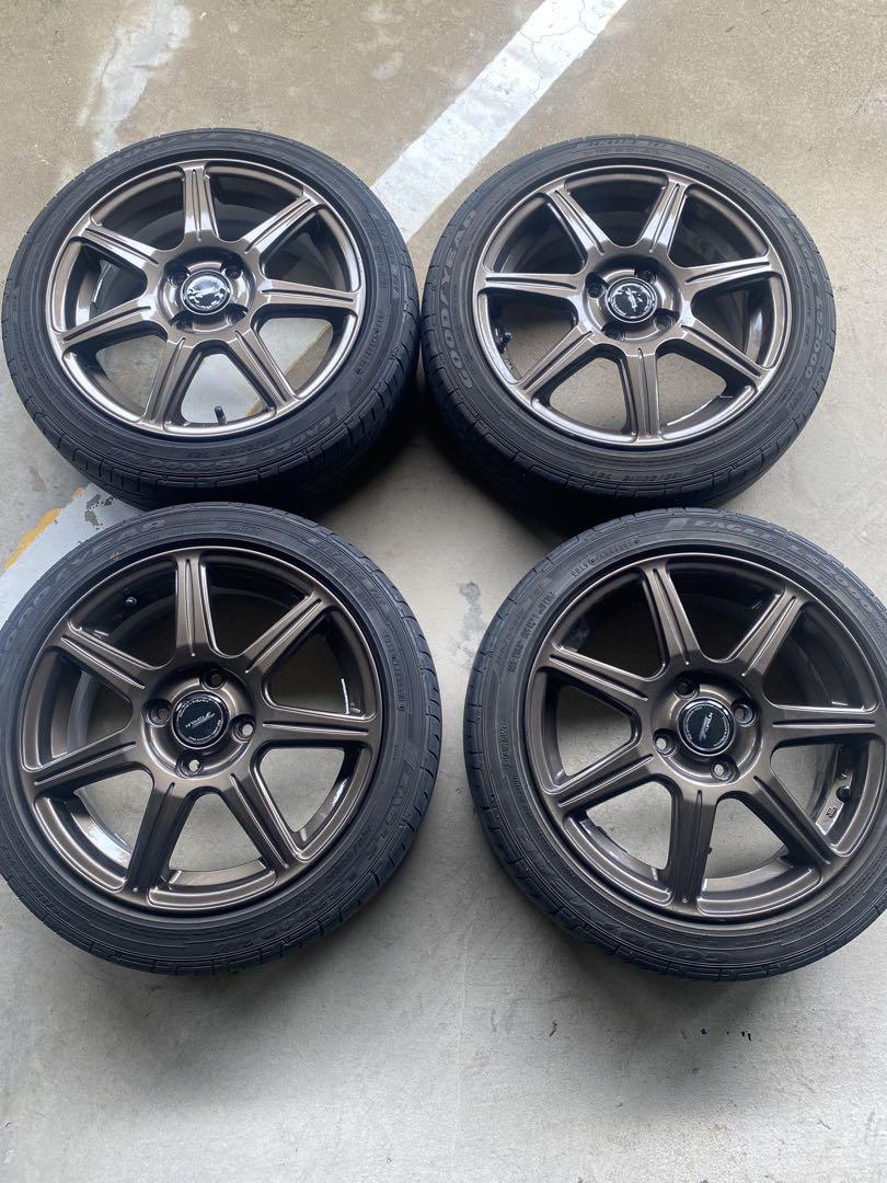 軽自動車ツライチサイズ ウレタン塗装品 15インチアルミホイール