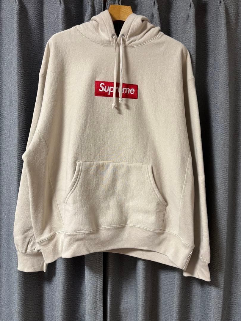 Supreme Box Logo Hooded Sweatshirt StoneM