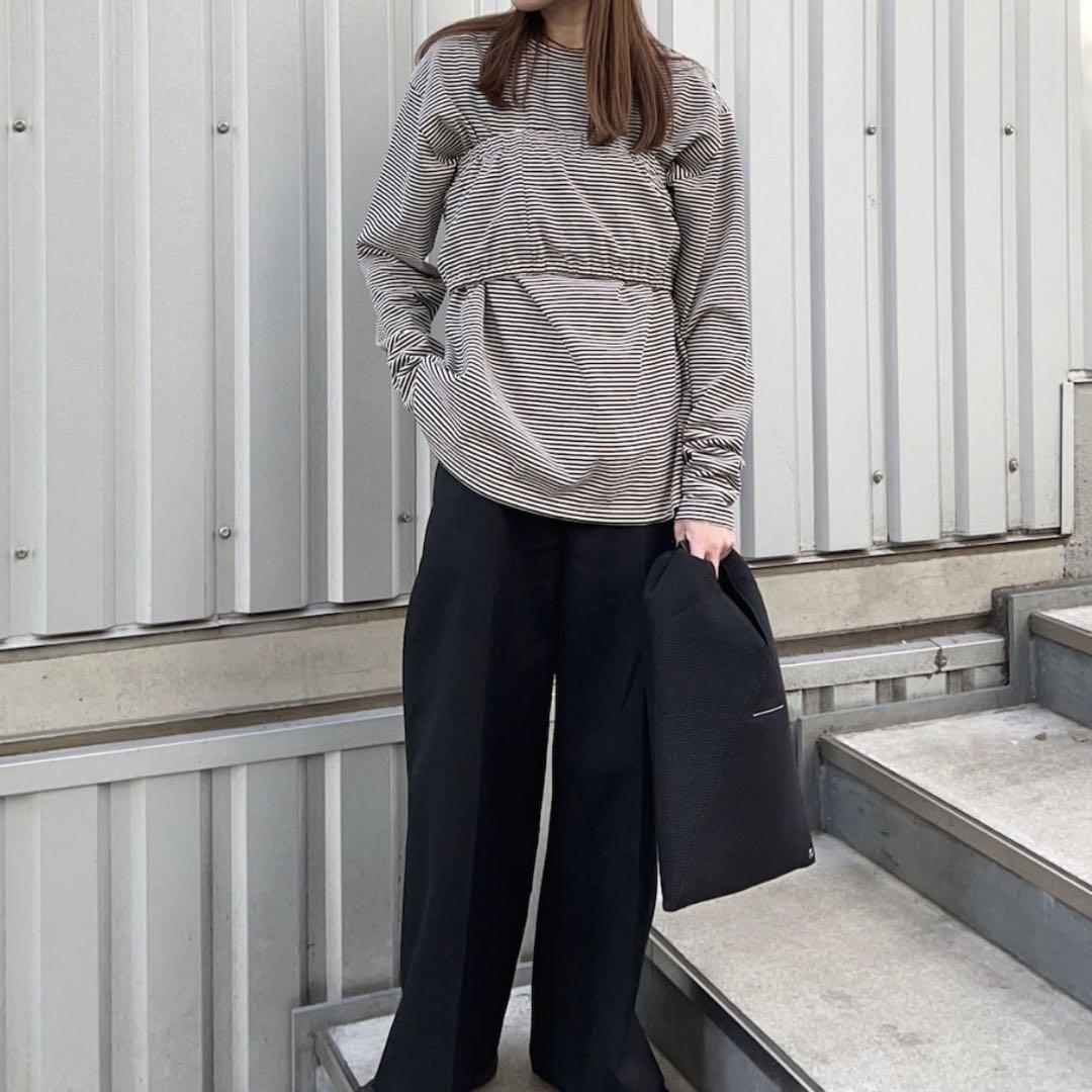 6（ロク）の「＜6(ROKU)＞コットン ボーダー ビスチェ Tシャツ