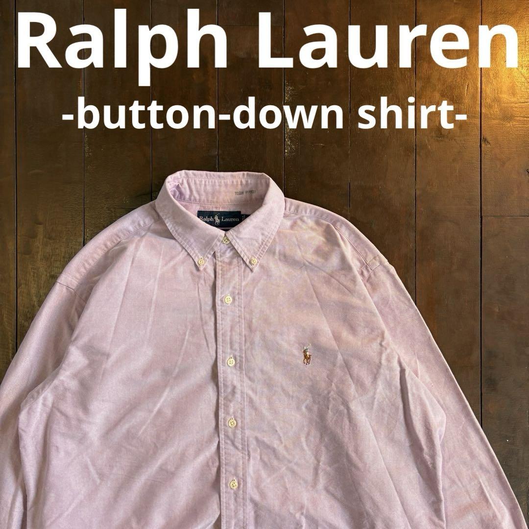 【Ralph Lauren ラルフローレン】ボタンダウンシャツ ピンク 長袖