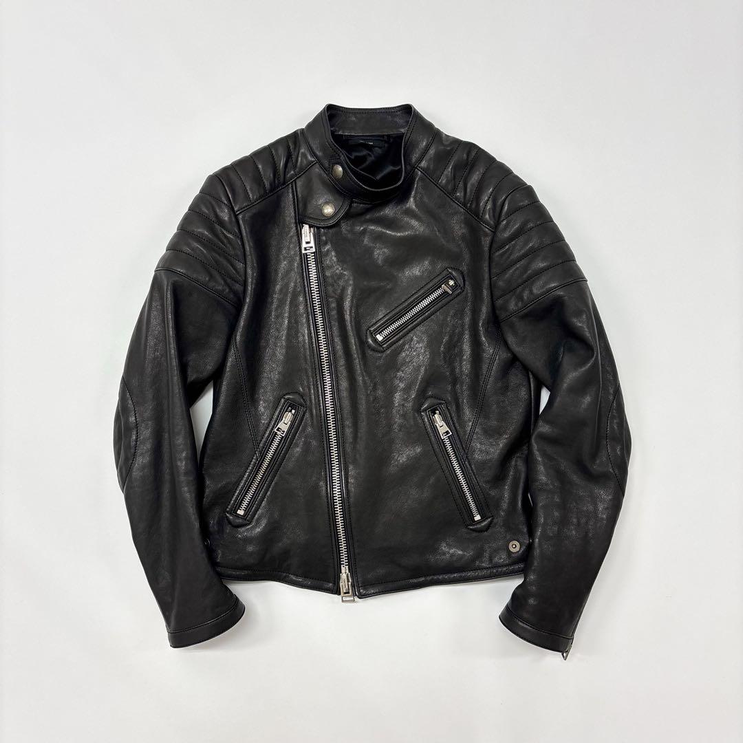 名作 TOM FORD BY410 LEATHER ICON BIKER 50