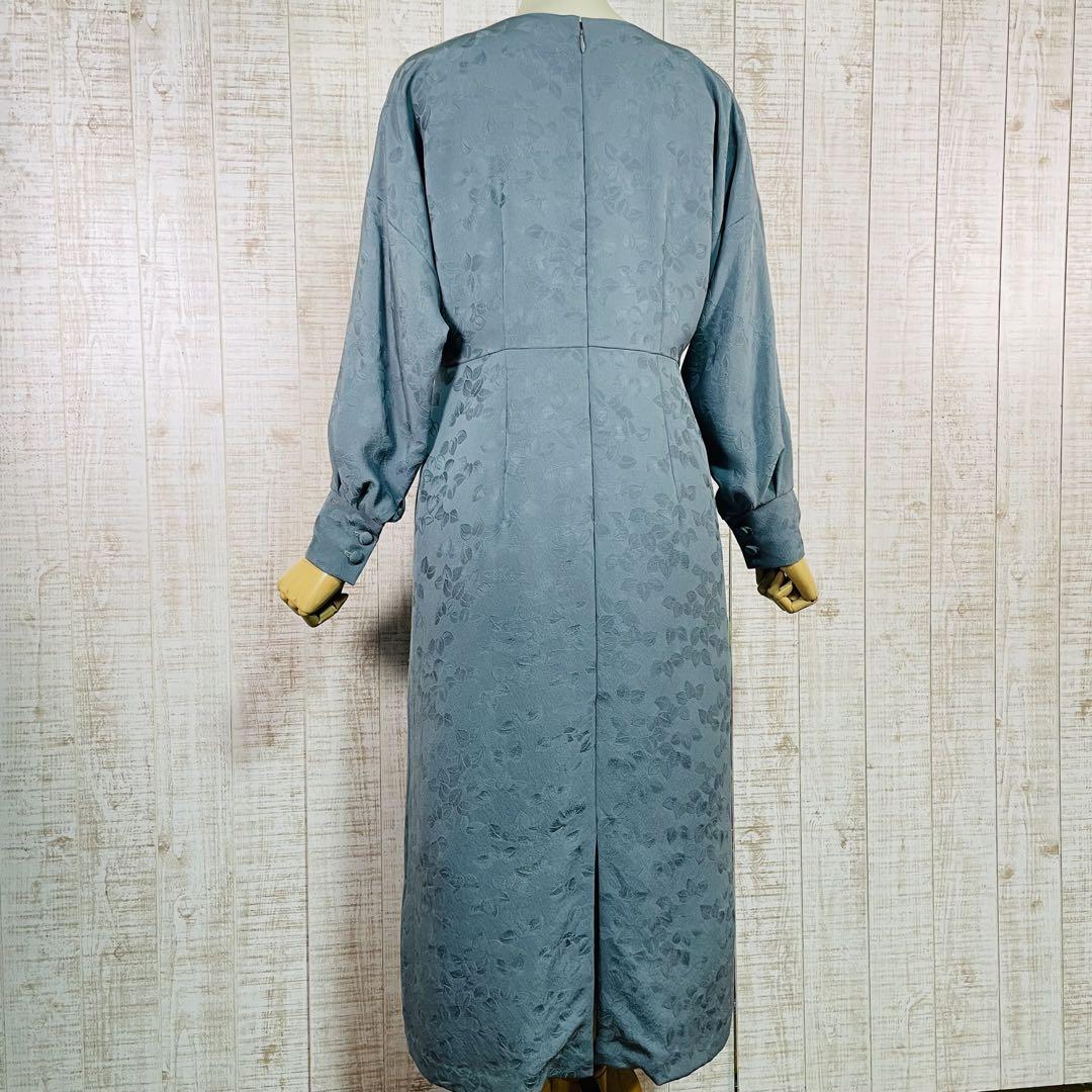正絹綸子カフス袖総裏付きバックスリットワンピースM〜L 画像6