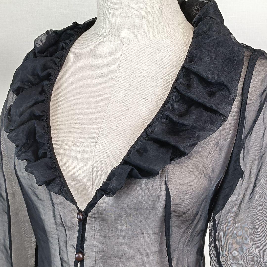 【a1389】Sybilla 美品 フリル ボレロ M ブラック オケージョン 1389】Sybilla 美品 フリル ボレロ M ブラック オケージョン