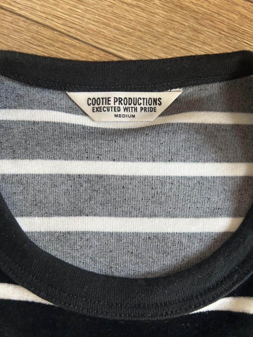 トップス COOTIE / Velour Border L/S Tee