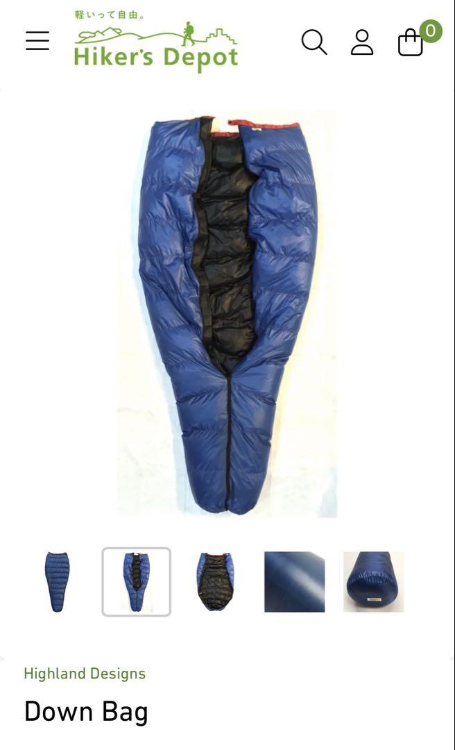 アウトドア寝具 Hiker's Depot Highland Designs Down Bag