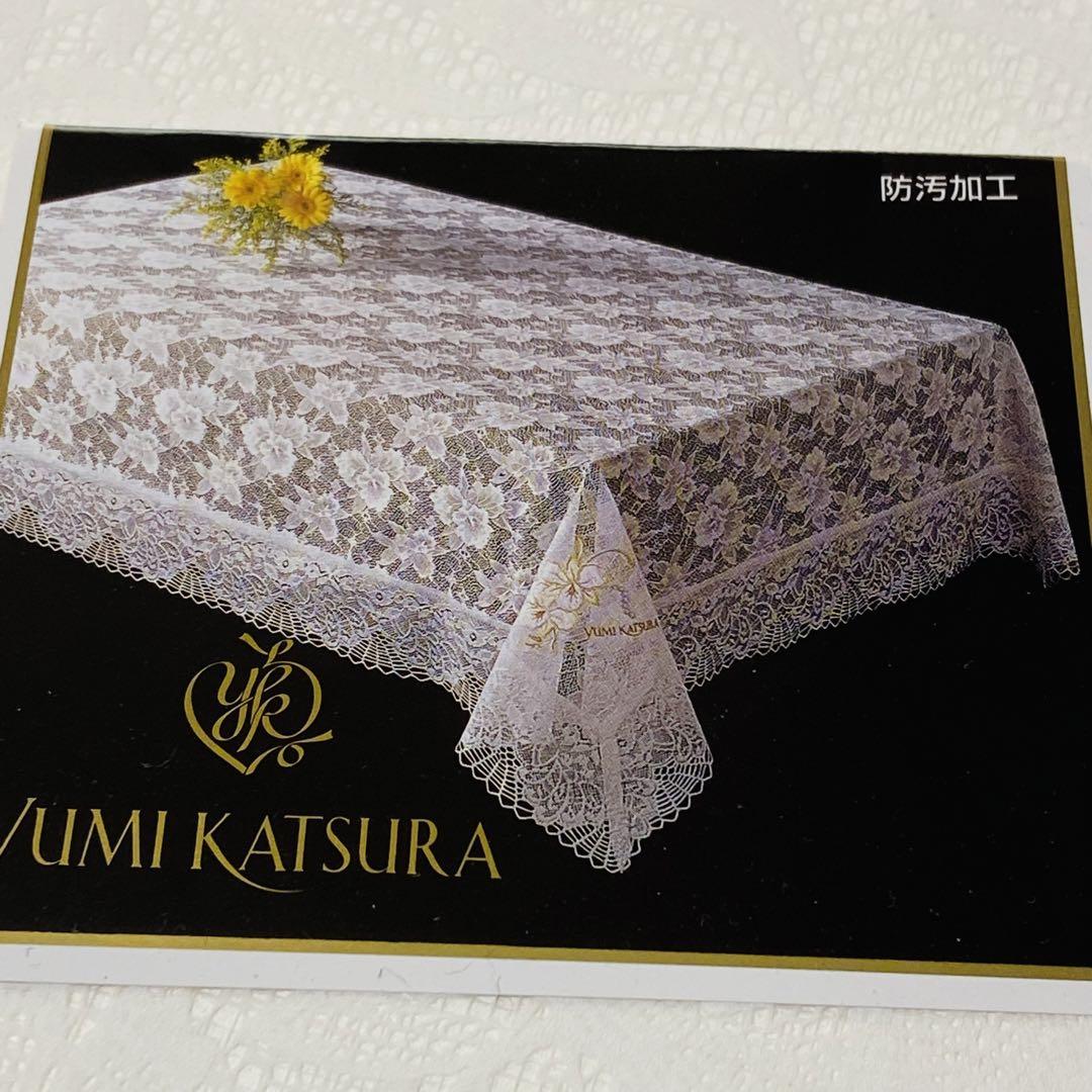 YUMI KATSURA（桂由美）レーステーブルクロス【未使用】花・ロゴ
